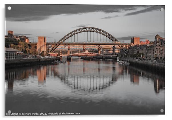 Tyne bridges  Acrylic by Richard Perks