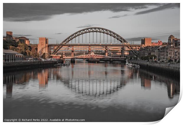 Tyne bridges  Print by Richard Perks