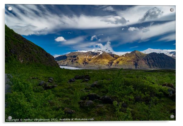 National Park Skaftafell Acrylic by Hörður Vilhjálmsson