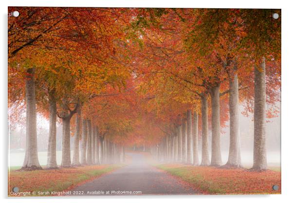Autumn's Avenue. Acrylic by Sarah Kingshott
