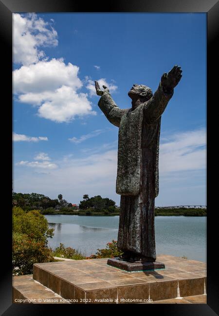 Father Francisco Lopez Framed Print by Vassos Kyriacou