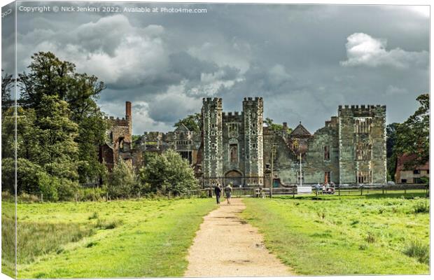 Cowdray Castle Tudor Mansion Midhurst Sussex  Canvas Print by Nick Jenkins