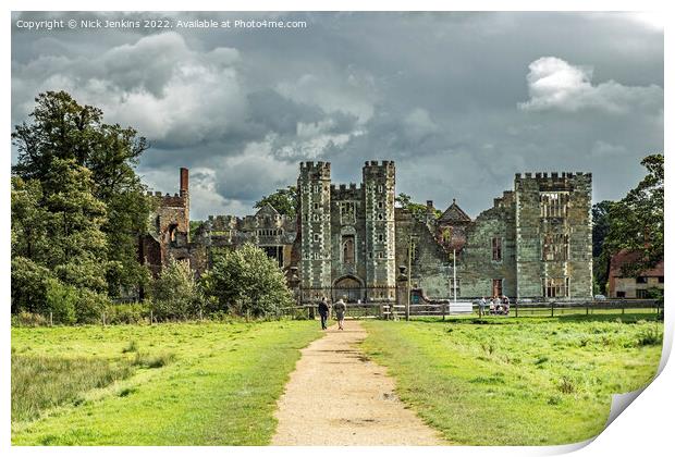 Cowdray Castle Tudor Mansion Midhurst Sussex  Print by Nick Jenkins