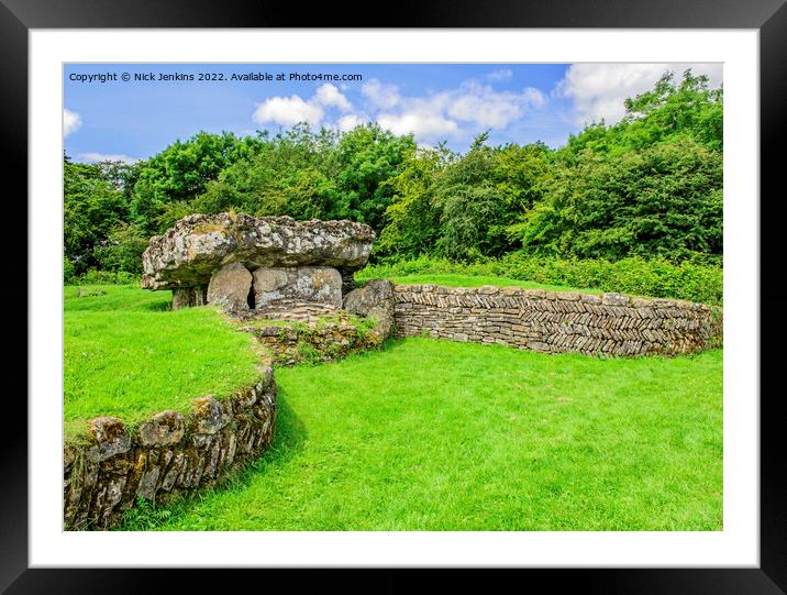 Tinkinswood Burial Chamber St Nicholas   Framed Mounted Print by Nick Jenkins