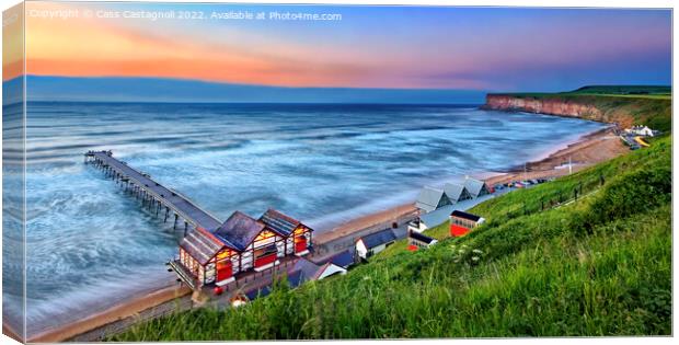 Night Moves - Saltburn-by-the-Sea Canvas Print by Cass Castagnoli