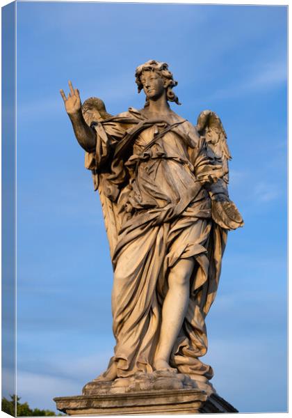 Angel With The Nails Statue Canvas Print by Artur Bogacki