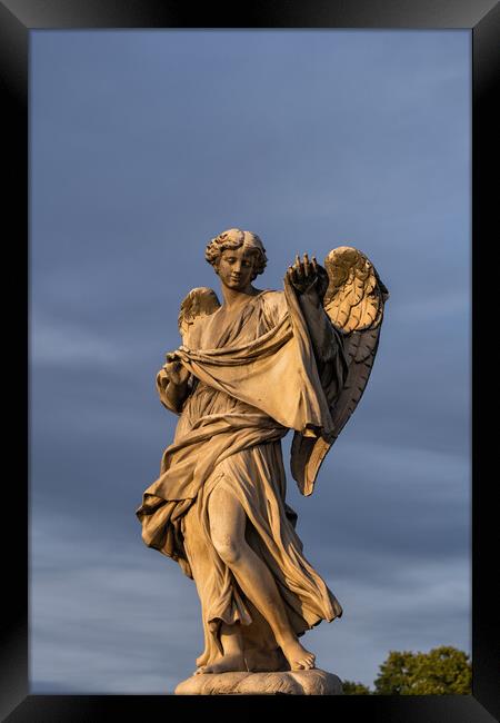 Angel With The Sudarium Statue Framed Print by Artur Bogacki