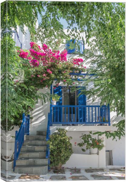 Mykonos house Canvas Print by Jo Sowden