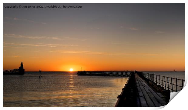 January sunrise at the mouth of the River Blyth - Panorama Print by Jim Jones
