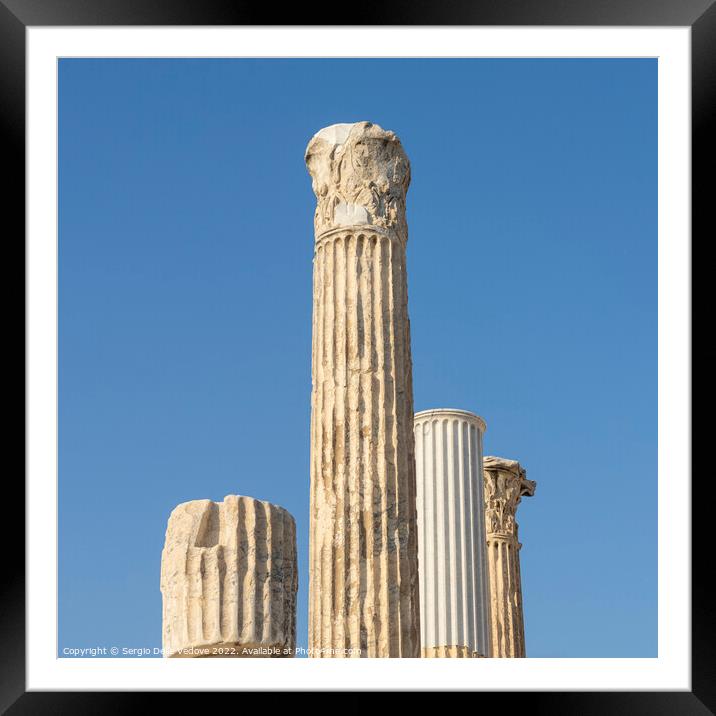 Hadrian's Library archaeological site in Athens, G Framed Mounted Print by Sergio Delle Vedove