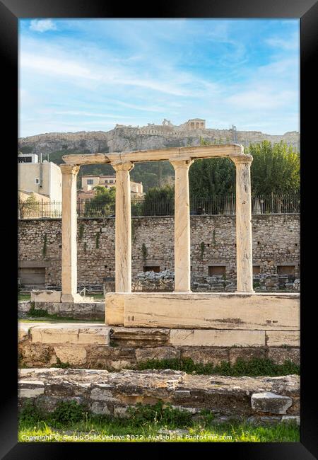 Hadrian's library in Athens, Greece Framed Print by Sergio Delle Vedove
