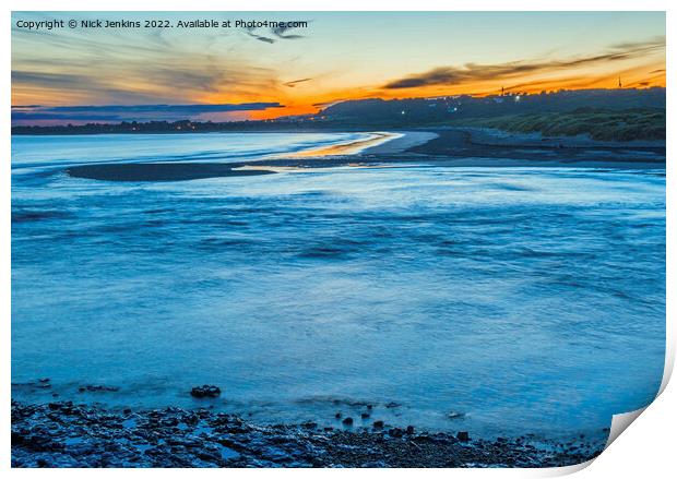 Ogmore by Sea on a summer evening Print by Nick Jenkins