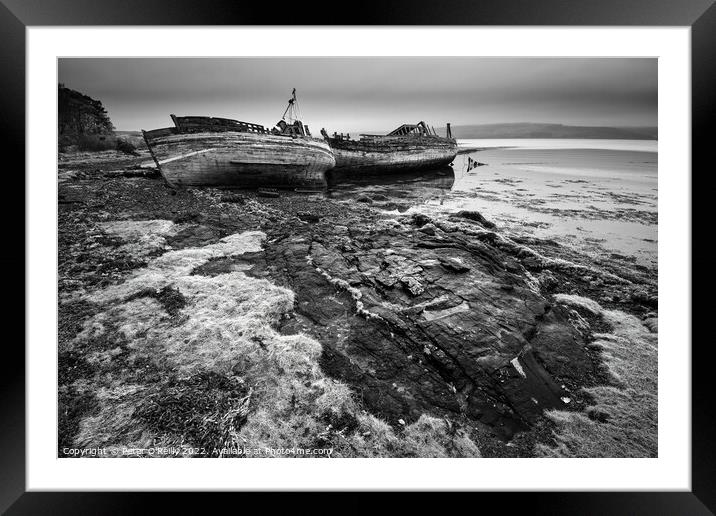 Abandoned Fishing Boats, Isle of Mull Framed Mounted Print by Peter O'Reilly