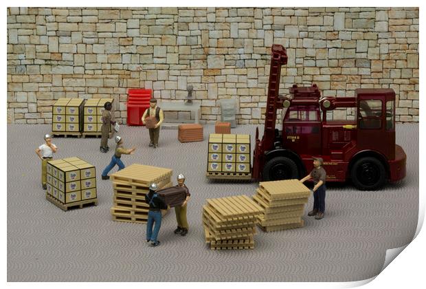 Stacking Pallets Print by Steve Purnell