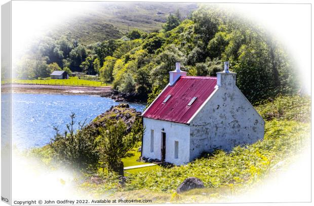 Red Roof Cottage Canvas Print by John Godfrey Photography