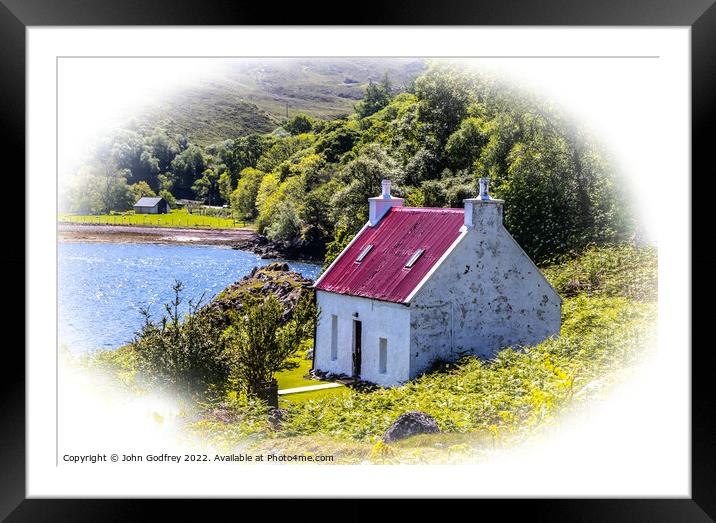 Red Roof Cottage Framed Mounted Print by John Godfrey Photography