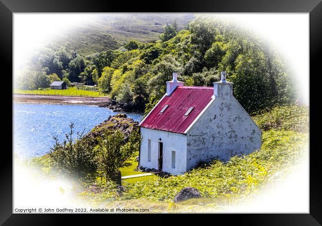 Red Roof Cottage Framed Print by John Godfrey Photography