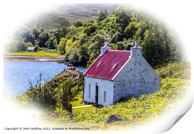Red Roof Cottage Print by John Godfrey Photography