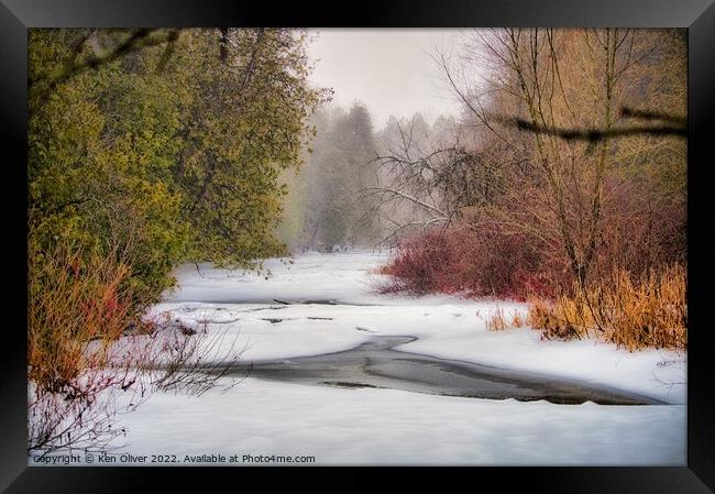 Mystical Winter Wonderland Framed Print by Ken Oliver