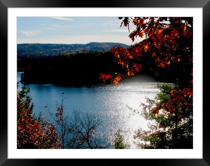 Lake in the Gatineau Hills Framed Mounted Print by Stephanie Moore
