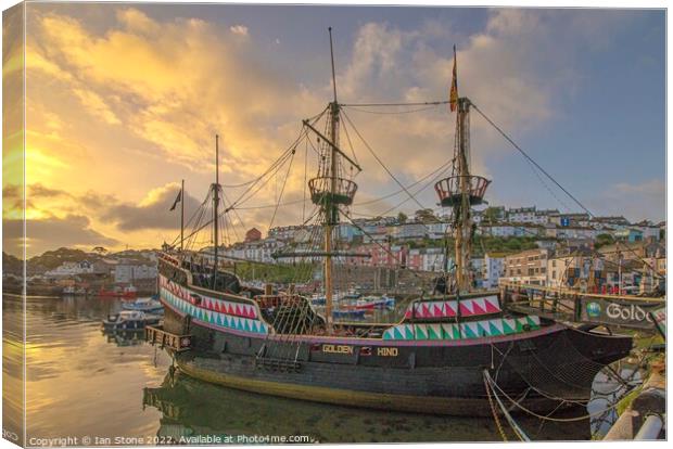 The Golden Hind of Brixham  Canvas Print by Ian Stone