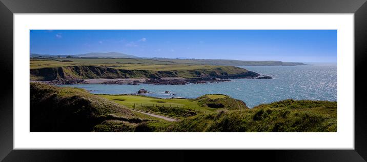 Nefyn Golf Course, North wales Framed Mounted Print by David McGeachie