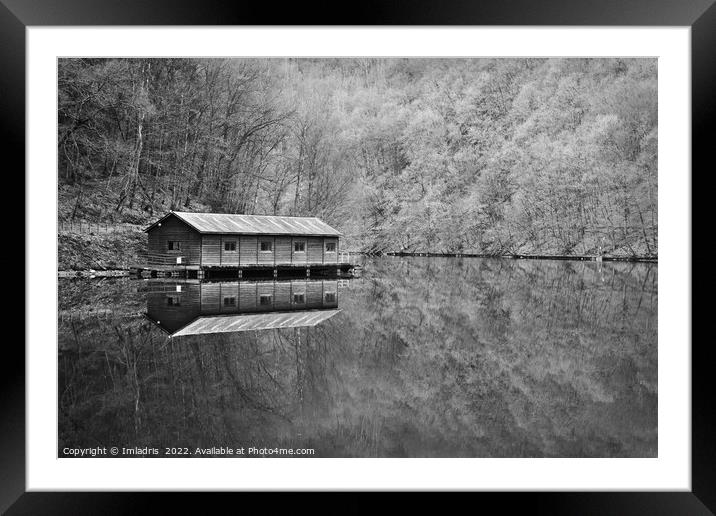 Nisramont Lake, La Roche en Ardennes, Belgium Framed Mounted Print by Imladris 