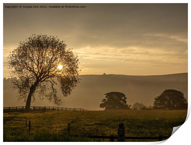 Peak District Sunrise. Print by Angela Aird