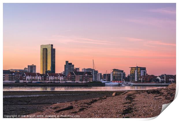 Southampton Ocean Village skyline  Print by KB Photo