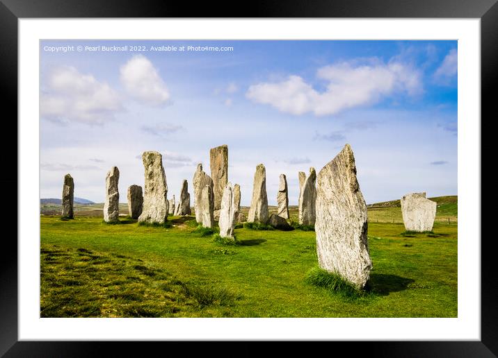 Callanish Stone Circle Isle of Lewis Scotland Framed Mounted Print by Pearl Bucknall