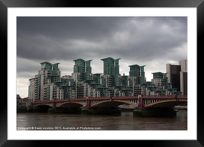Vauxhall Bridge London, Framed Mounted Print by Dawn O'Connor