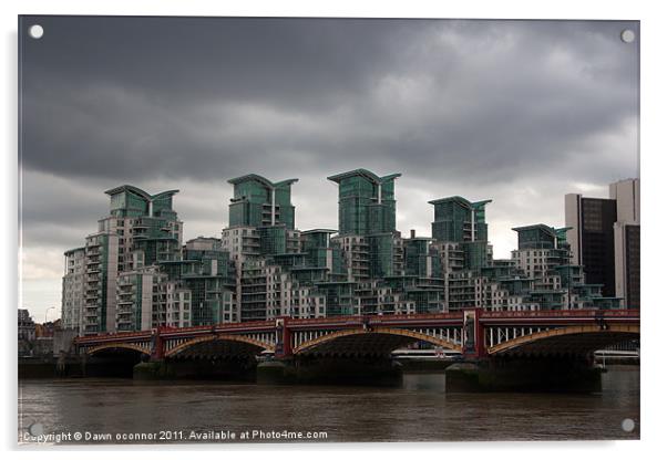 Vauxhall Bridge London, Acrylic by Dawn O'Connor