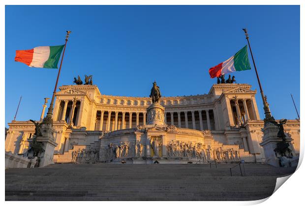 Altar of the Fatherland In Rome Print by Artur Bogacki