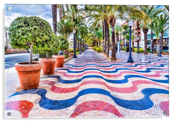 Alicante Wavy Paving Acrylic by Valerie Paterson