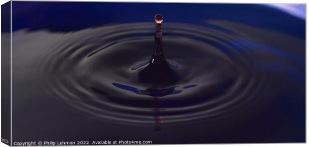 Red Water Drops (3A) Canvas Print by Philip Lehman