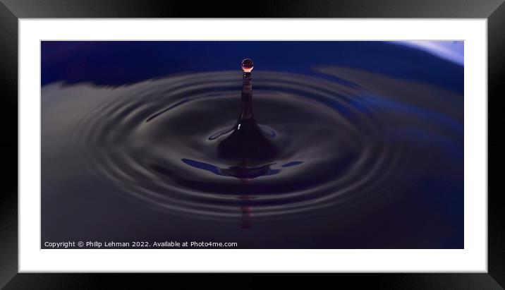 Red Water Drops (3A) Framed Mounted Print by Philip Lehman