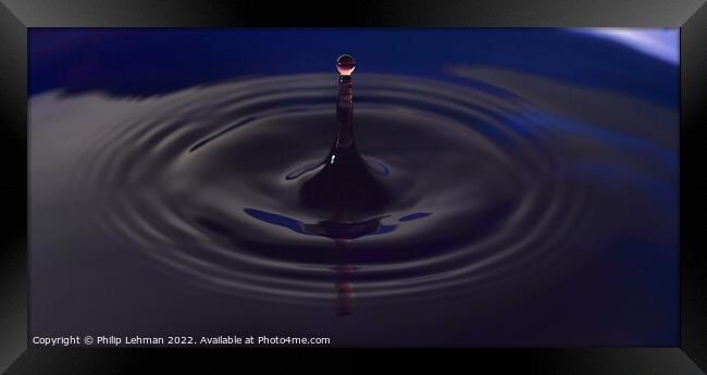 Red Water Drops (3A) Framed Print by Philip Lehman