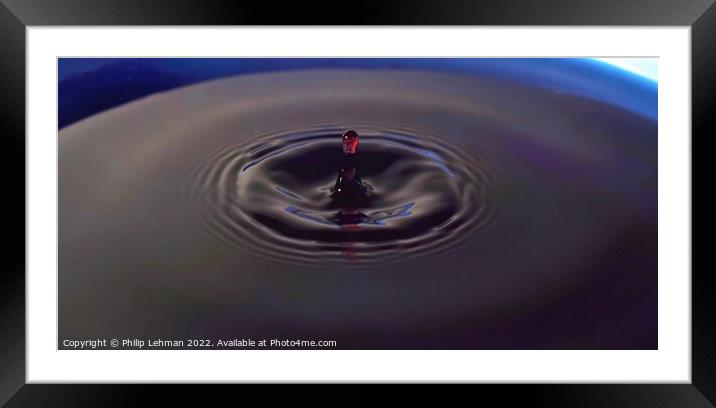 Red Water Drops (25B) Framed Mounted Print by Philip Lehman