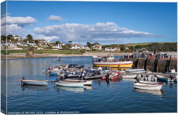St Mawes Harbour Cornwall  Canvas Print by Jim Key