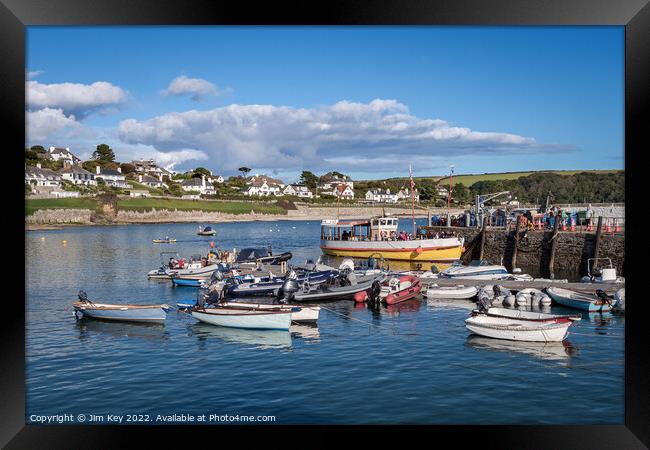 St Mawes Harbour Cornwall  Framed Print by Jim Key