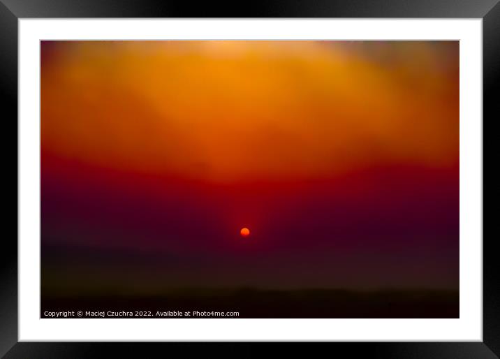 The Sun Rising Over Fog Framed Mounted Print by Maciej Czuchra