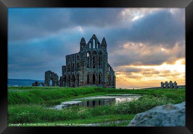 Whitby Abbey Framed Print by Andrew  Sturdy