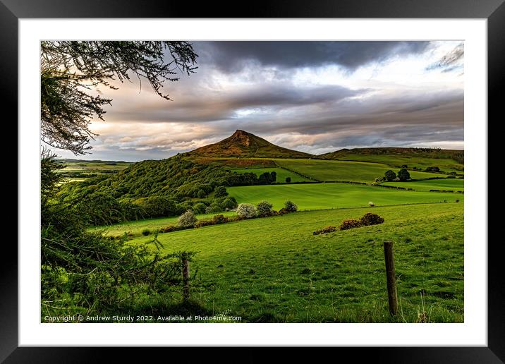 Roseberry Topping Framed Mounted Print by Andrew  Sturdy