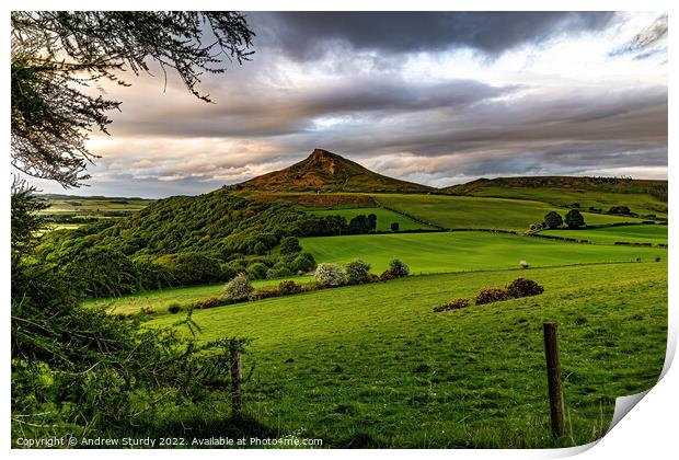Roseberry Topping Print by Andrew  Sturdy