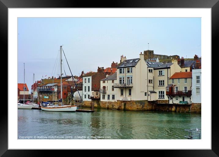 Nostalgic Charm of Old Whitby Framed Mounted Print by Rodney Hutchinson