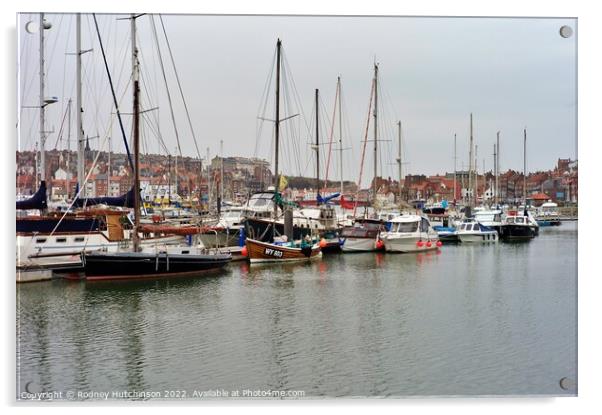 Boats and yachts moored Acrylic by Rodney Hutchinson