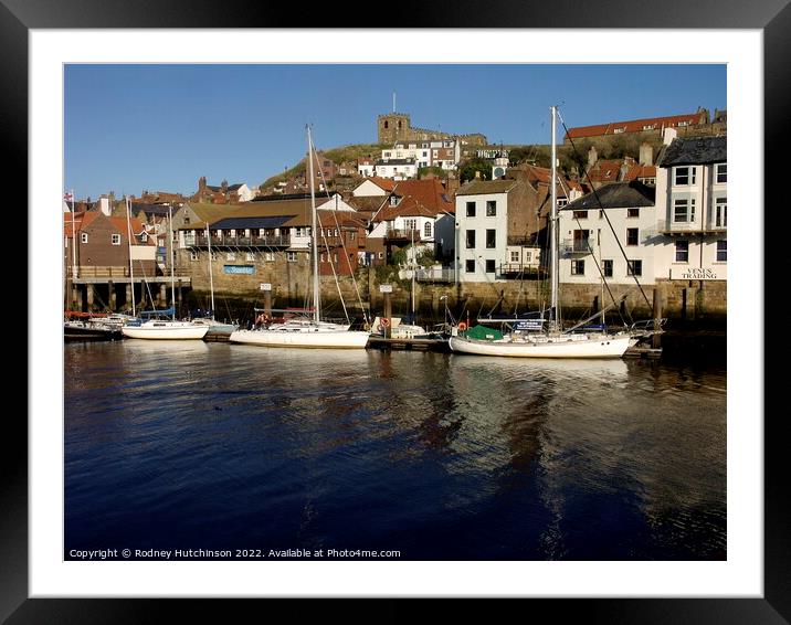 Yachts Moored Framed Mounted Print by Rodney Hutchinson