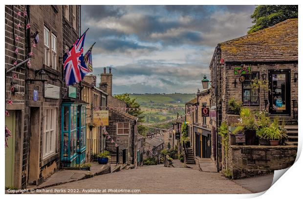 Queen`s Platinum Jubilee celebration at Haworth Print by Richard Perks