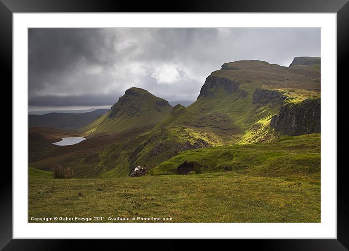 The Quiraing, Isle of Skye, Scotland Framed Mounted Print by Gabor Pozsgai
