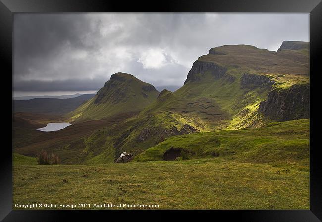 The Quiraing, Isle of Skye, Scotland Framed Print by Gabor Pozsgai